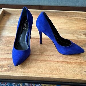 Charles David Vibrant Blue Suede Heels
